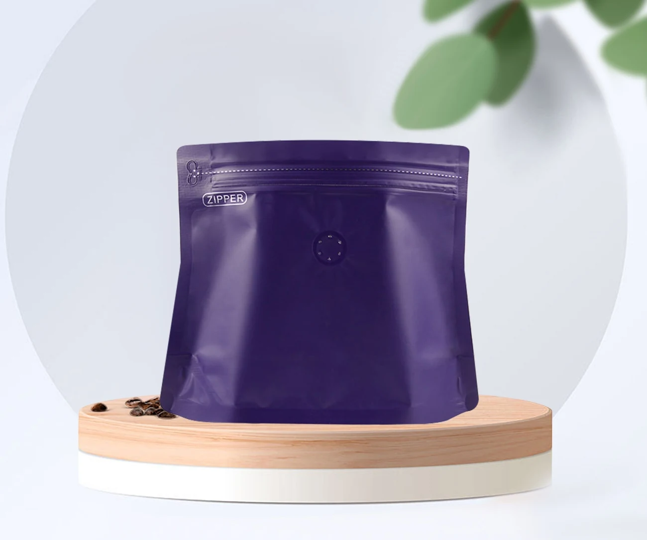 Purple diamond-shaped flexible packaging bag